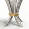 Modern Opening Flower Bouquet Aluminum and Brass Candelabra