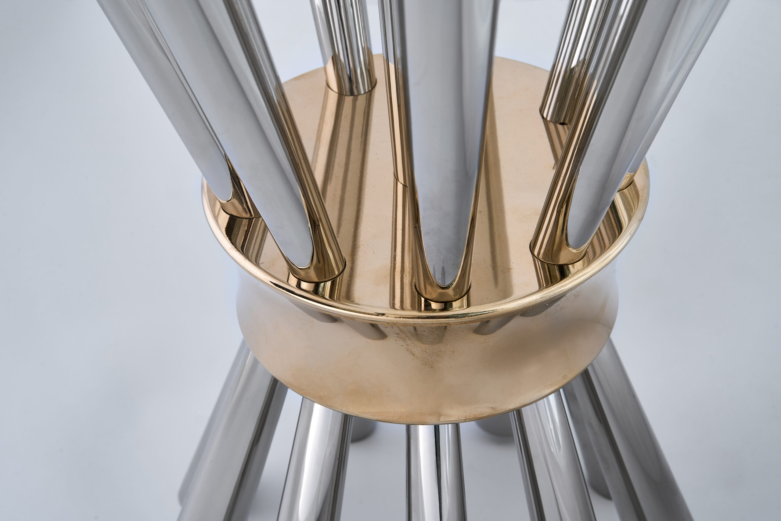 Special Contemporary Tall Sterling Silver Candelabra with 10 Arms