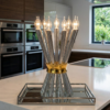 Special Contemporary Tall Sterling Silver Candelabra with 10 Arms