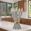 Special Contemporary Tall Sterling Silver Candelabra with 10 Arms