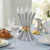Special Contemporary Tall Sterling Silver Candelabra with 10 Arms