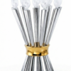 Special Contemporary Tall Sterling Silver Candelabra with 10 Arms