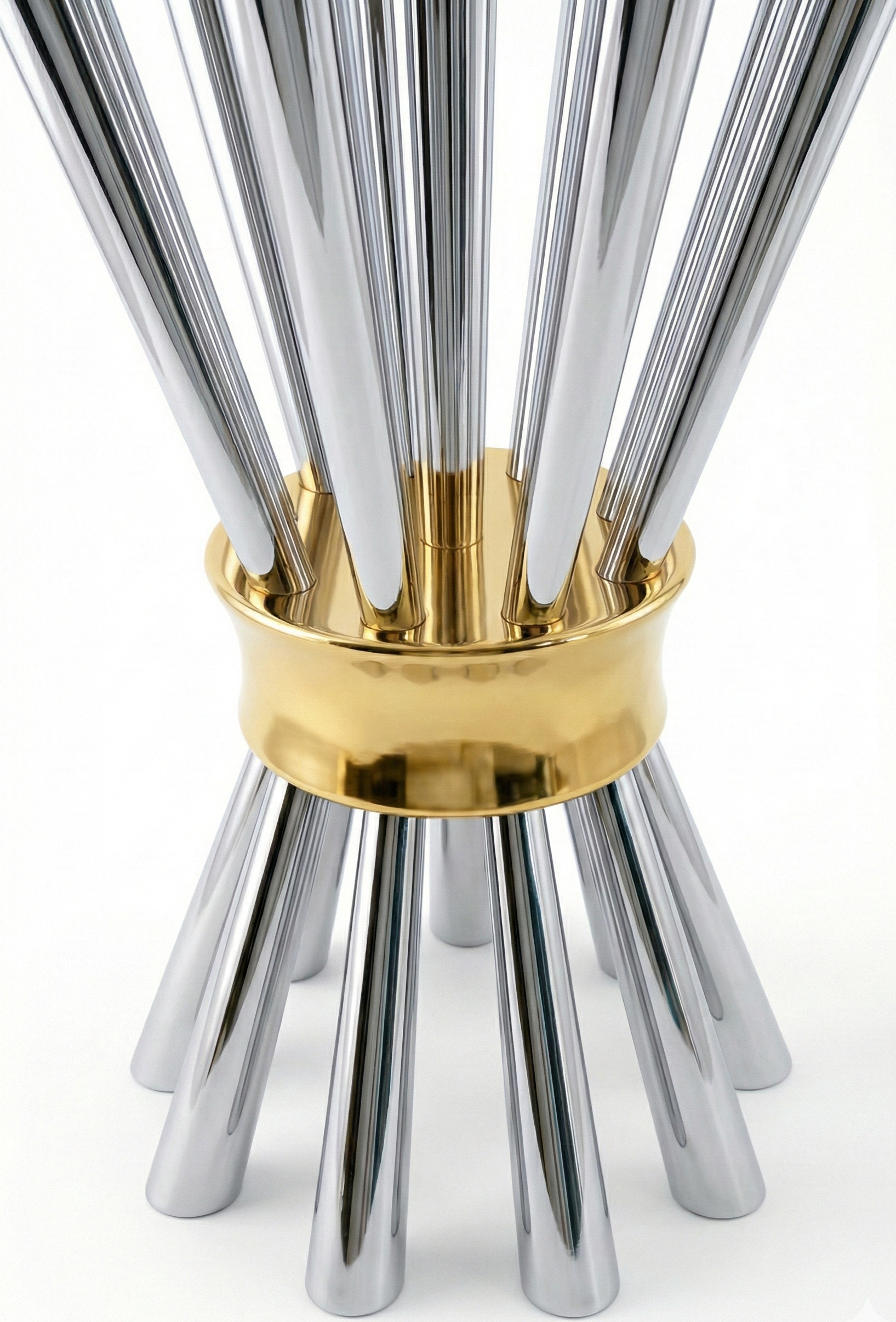 Special Contemporary Tall Sterling Silver Candelabra with 10 Arms