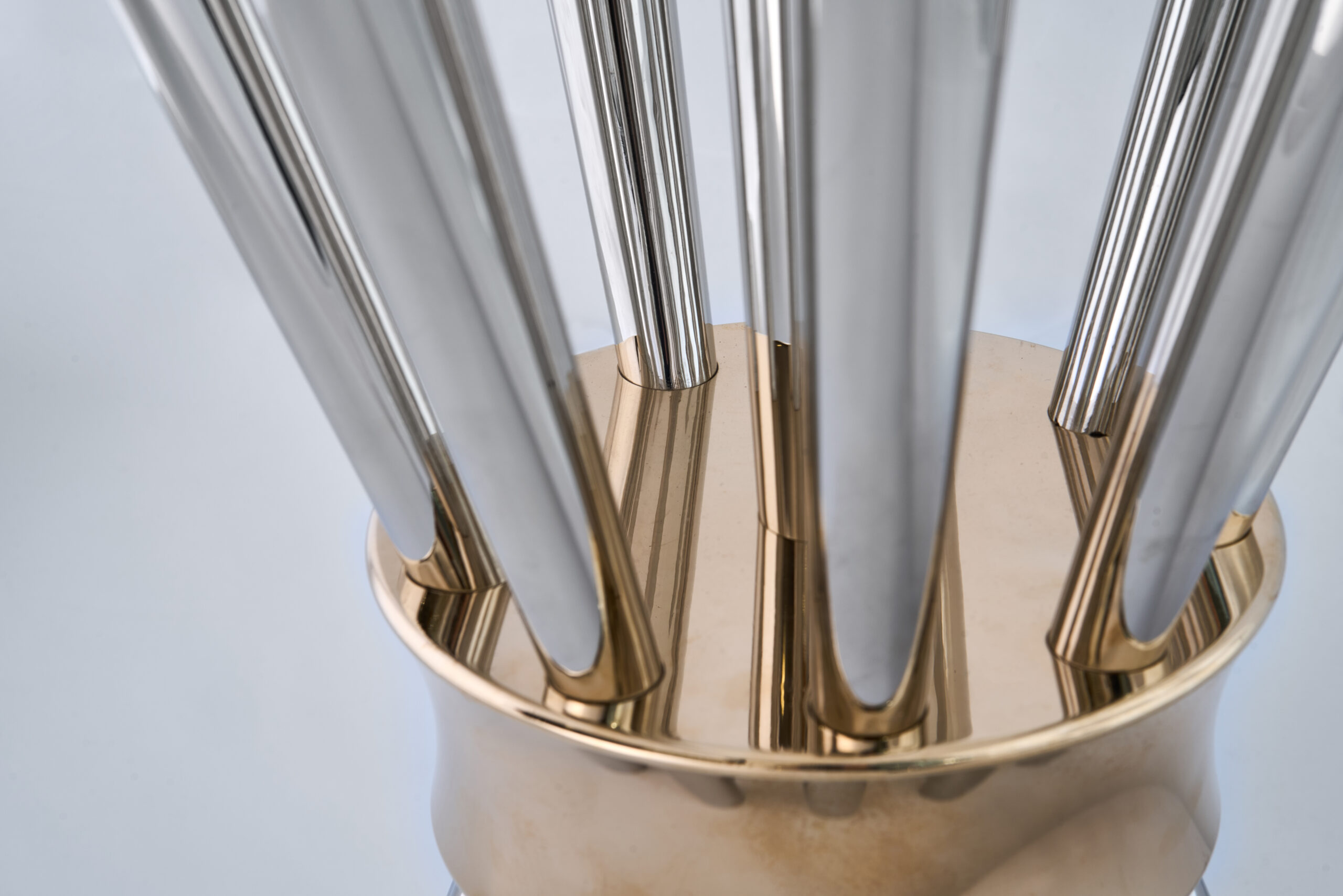 Special Contemporary Tall Sterling Silver Candelabra with 10 Arms