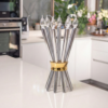 Special Contemporary Tall Sterling Silver Candelabra with 10 Arms