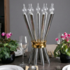 Special Contemporary Tall Sterling Silver Candelabra with 10 Arms