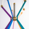 Prestigious Tall Gold Candelabra with Seven Side Arc-Shaped Arms