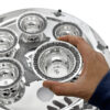 Large Yemenite Crown Filigree Silver Seder Plate on Ornate Feet