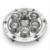 Large Yemenite Crown Filigree Silver Seder Plate on Ornate Feet