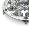 Large Yemenite Crown Filigree Silver Seder Plate on Ornate Feet