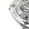Large Yemenite Crown Filigree Silver Seder Plate on Ornate Feet