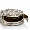3 Tier Matzah Chamber Pure Silver Seder Plate with Exodus Story