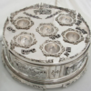 3 Tier Matzah Chamber Pure Silver Seder Plate with Exodus Story