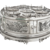 3 Tier Matzah Chamber Pure Silver Seder Plate with Exodus Story