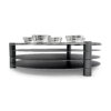 Huge Sterling Silver and Aluminum 3-Tier Seder Plate with Cotton Curtain