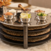 Extra Large Modern Silver Passover Seder Plate with Open Body