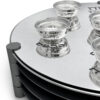 Extra Large Modern Silver Passover Seder Plate with Open Body