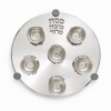 Extra Large Modern Silver Passover Seder Plate with Open Body