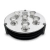 Extra Large Modern Silver Passover Seder Plate with Open Body