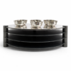 Huge Sterling Silver and Aluminum 3-Tier Seder Plate with Cotton Curtain