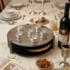 Extra Large Modern Silver Passover Seder Plate with Open Body