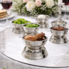 Huge Sterling Silver and Aluminum 3-Tier Seder Plate with Cotton Curtain