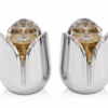 Shiny Flower Travel Shabbat Candlesticks – Maintenance Free