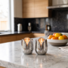 Shiny Flower Travel Shabbat Candlesticks – Maintenance Free