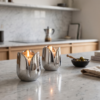 Shiny Flower Travel Shabbat Candlesticks – Maintenance Free