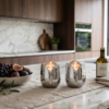 Shiny Flower Travel Shabbat Candlesticks – Maintenance Free