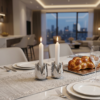Shiny Flower Travel Shabbat Candlesticks – Maintenance Free