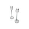 Silver and Gold Coated Tea Light Candle Holders with Open Petal Flower