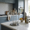 Shine Silver Tulip Candelabra From Aluminum That Non-Tarnish