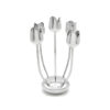 Shine Silver Tulip Candelabra From Aluminum That Non-Tarnish
