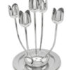 Shine Silver Tulip Candelabra From Aluminum That Non-Tarnish