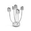 Shine Silver Tulip Candelabra From Aluminum That Non-Tarnish