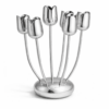 Shine Silver Tulip Candelabra From Aluminum That Non-Tarnish