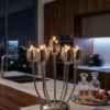 Shine Silver Tulip Candelabra From Aluminum That Non-Tarnish