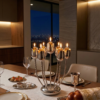 Shine Silver Tulip Candelabra From Aluminum That Non-Tarnish