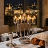 Shine Silver Tulip Candelabra From Aluminum That Non-Tarnish