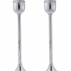 Contemporary Tall Pure Silver Pillar Tulip Candlesticks for Tealights