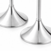 Contemporary Tall Pure Silver Pillar Tulip Candlesticks for Tealights