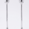 Contemporary Tall Pure Silver Pillar Tulip Candlesticks for Tealights