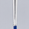 Contemporary Tall Silver Candle Holders with Blue Lapis Gemstone