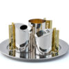 Modern Sterling Silver Conical Havdalah Set With Spheres