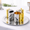 Modern Sterling Silver Conical Havdalah Set With Spheres