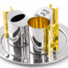 Modern Sterling Silver Conical Havdalah Set With Spheres