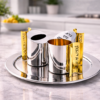 Modern Sterling Silver Conical Havdalah Set With Spheres