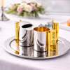 Modern Sterling Silver Conical Havdalah Set With Spheres