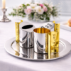 Modern Sterling Silver Conical Havdalah Set With Spheres